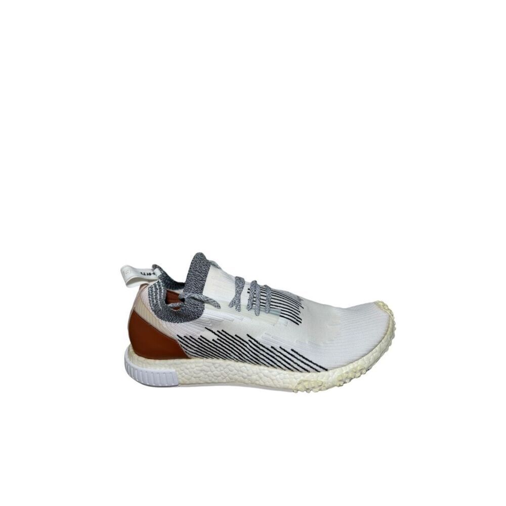 Men's adidas ultra boost White Knit Athletic Sneaker with Brown Heel size 13